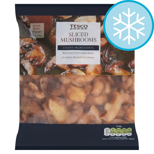 Tesco Sliced Mushrooms 500G Tesco Groceries