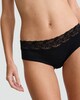 image 2 of F&F 5-Pack Cotton Rich Lace Trim High Leg Knickers in Nude