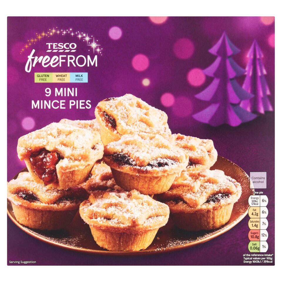 Tesco Free From 9 Mini Mince Pies 275G