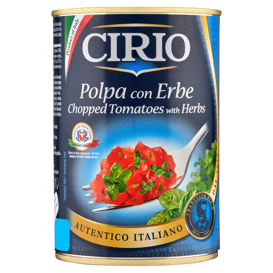 image 1 of Cirio Chopped Tomatoes with Herbs 400 g