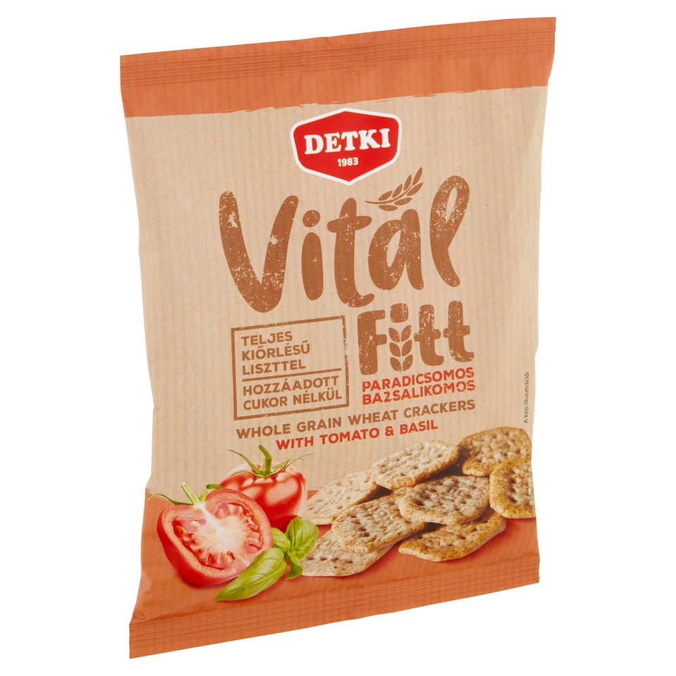 Detki Vital Fitt Whole Grain Wheat Crackers with Tomato & Basil 100 g