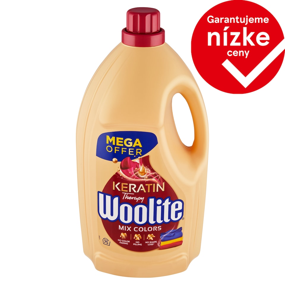 obrázok 1 z Woolite Keratin Therapy tekutý prací prípravok s keratínom na farebnú bielizeň 75 praní 4,5 l