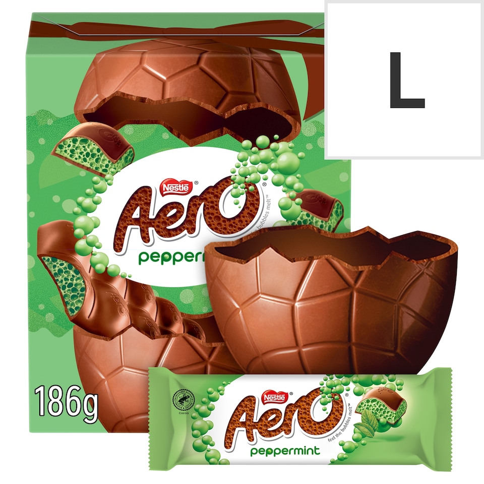 image 1 of Aero Peppermint Milk Chocolate Easter Egg With Bar 186G