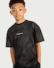 image 2 of F&F Boys Pure Cotton Level Up Football Print T-Shirt in Black