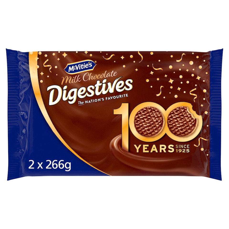 image 1 of McVitie's Digestives Milk Chocolate Biscuits Twin Pack 2 x 266g