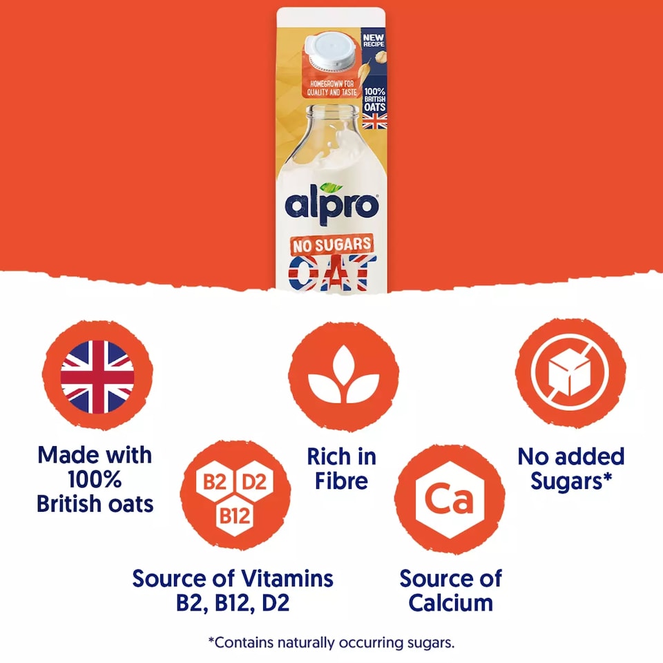 image 1 of Alpro Oat No Sugar Chilled Dairy Free Drink 1L