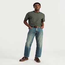F&F Pure Cotton Regular Fit Striped Short Sleeved T-Shirt in Green