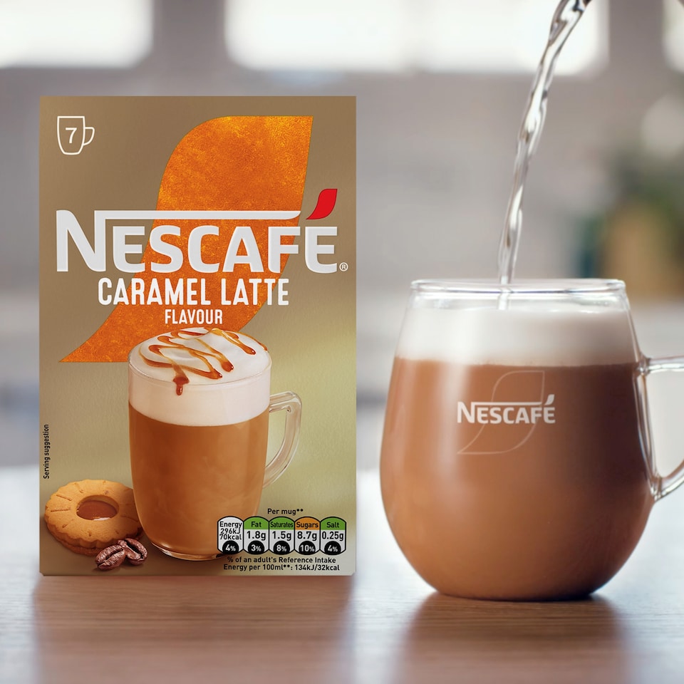 image 1 of Nescafe Caramel Latte Instant Coffee 7 Sachets