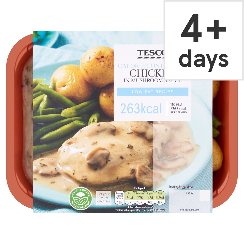 Tesco Calorie Controlled Chicken In Mushroom Sauce 370G Tesco Groceries