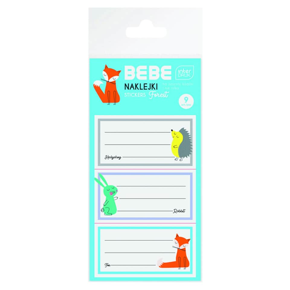 Bebe Kids Pastel Stickers for Notebooks 9 pcs