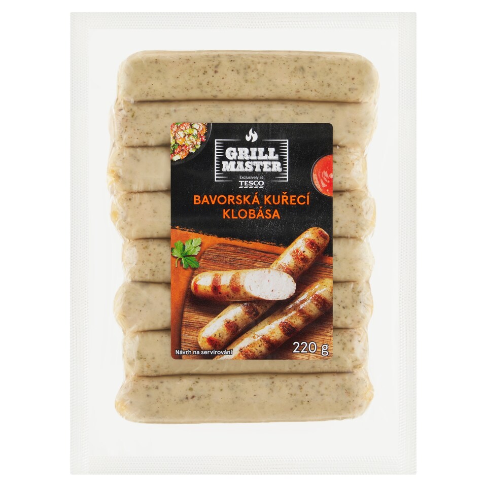 Tesco Grill Master Bavorská kuřecí klobása 220g