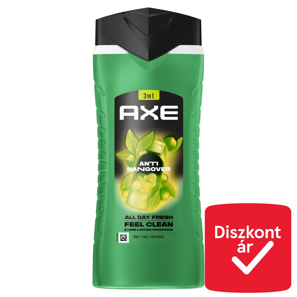 AXE Anti Hangover 3 in 1 tusfürdő testre, arcra, hajra 400 ml