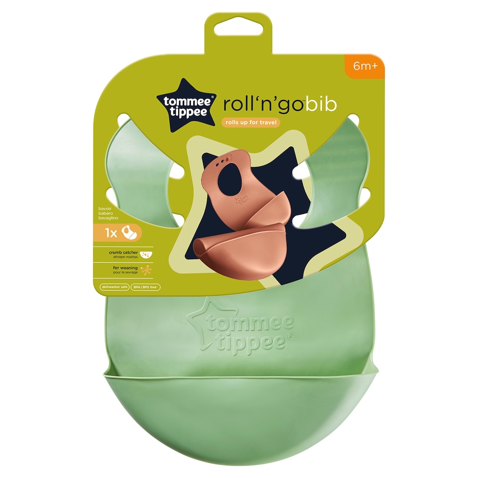 image 1 of Tommee Tippee Explora Roll & Go Bib