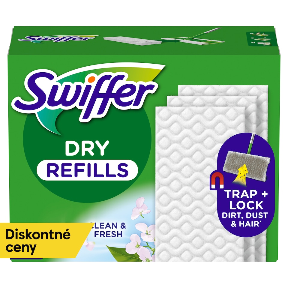 image 1 of Swiffer Sweeper Dry Floor Pads Refills Counts Traps & Locks Dust