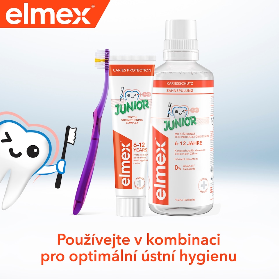 Obrázek 1 pro produkt elmex Caries Protection Junior ústní voda 400 ml