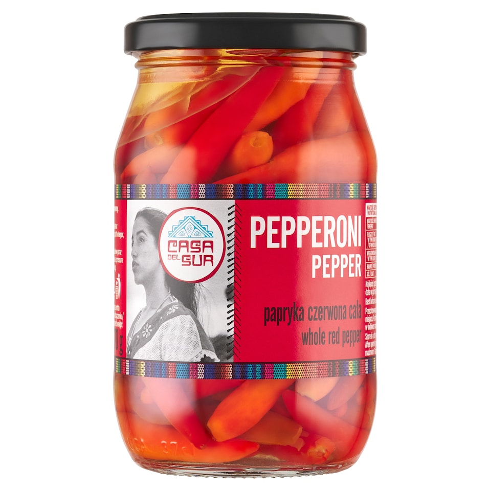 Casa Del Sur - Whole Red Pepperoni Peppers 325g