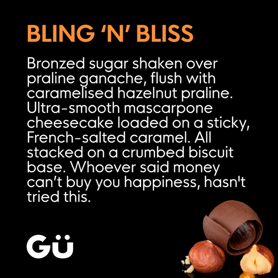 image 1 of Gü Hazelnut Praline Zillionaire Cheesecake Dessert 2x 86.5g