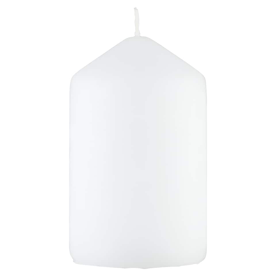 Tesco Unfragranced White Pillar Candle