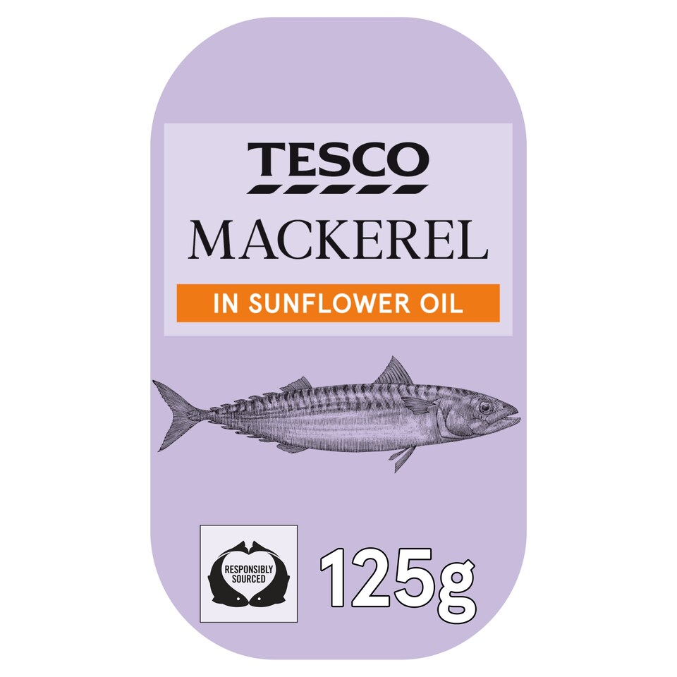 Tesco Mackerel in Sunflower Oil 125g