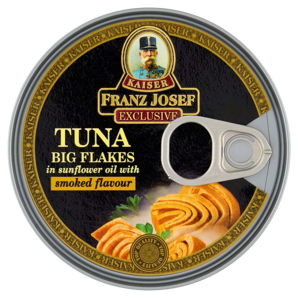 Obrázek 1 pro produkt Franz Josef Kaiser Exclusive Tuňák kousky ve slunečnicovém oleji s uzenou příchutí 170g