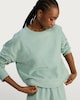 image 1 of F&F Towelling Textured Long Sleeved Pyjama Sweatshirt in Green