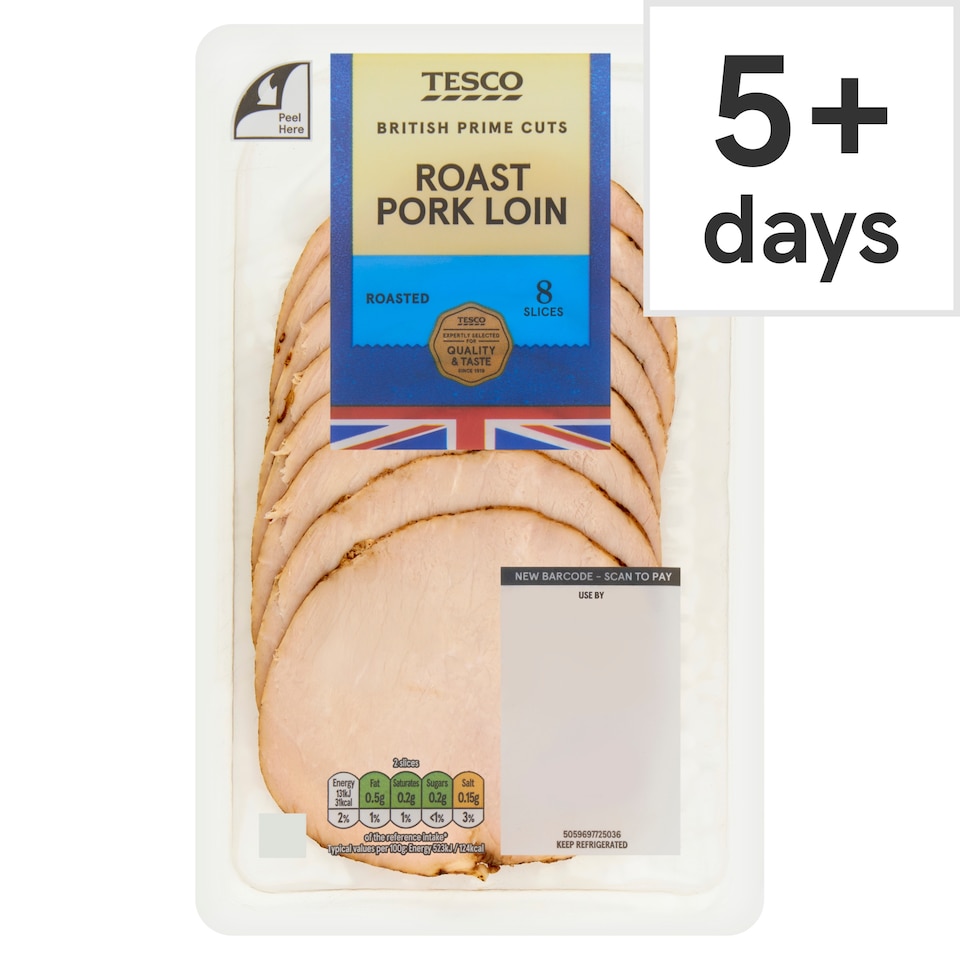 Tesco British Roast Pork Loin Slices 100g