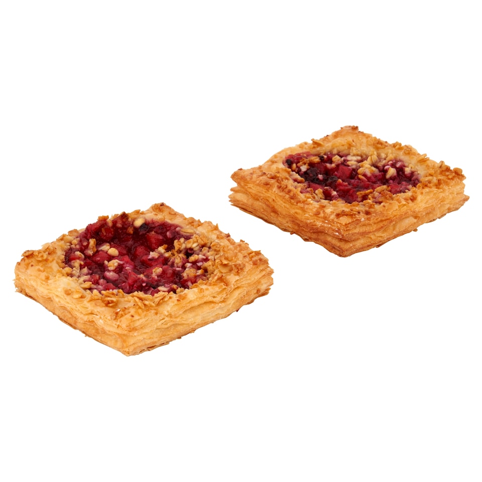 image 1 of Tesco Finest Apple & Blackberry Crumble Danish 2 Pack