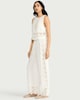 image 2 of F&F Lace Trim Co-ord Beach Blouse in White