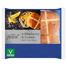 Tesco Finest Hot Cross Buns - Blueberry & Lemon 4 Pack
