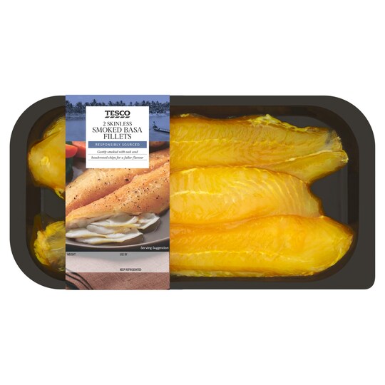 Tesco 2 Skinless Smoked Basa Fillets 250G Tesco Groceries