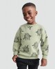 image 1 of F&F Boys 2-Pack Cotton Rich Dinosaur Print Sweatshirts in Cream