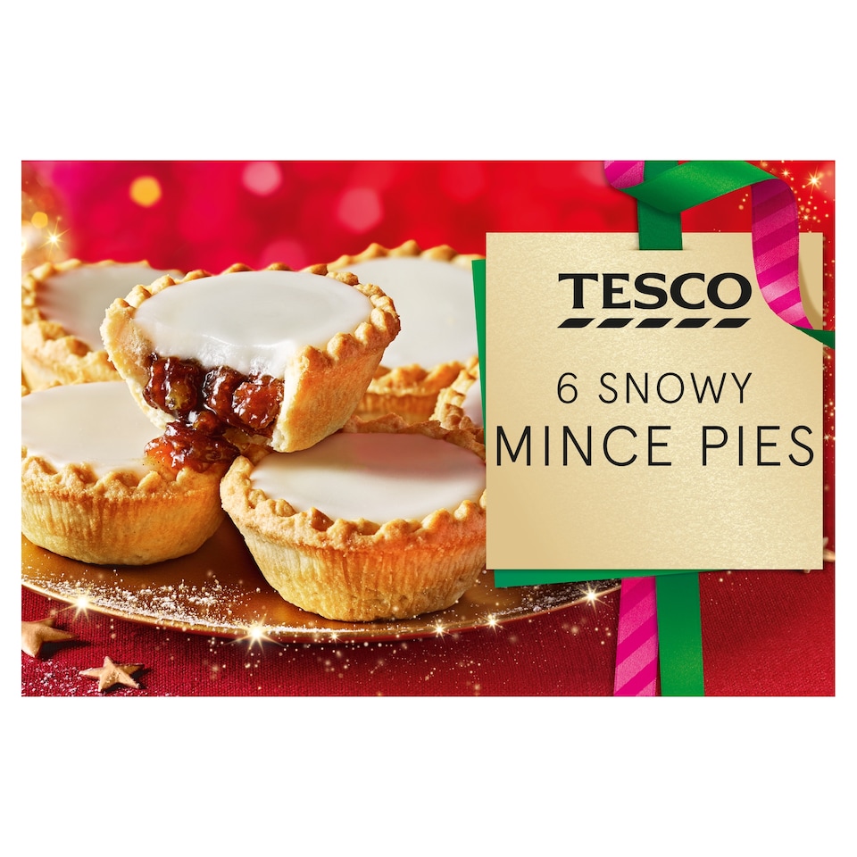 Tesco 6 Snowy Mince Pies 6 Pack