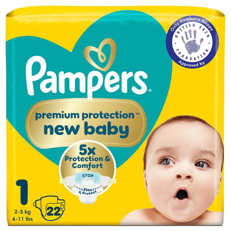 image 1 of Pampers New Baby Size 1 22 Nappies