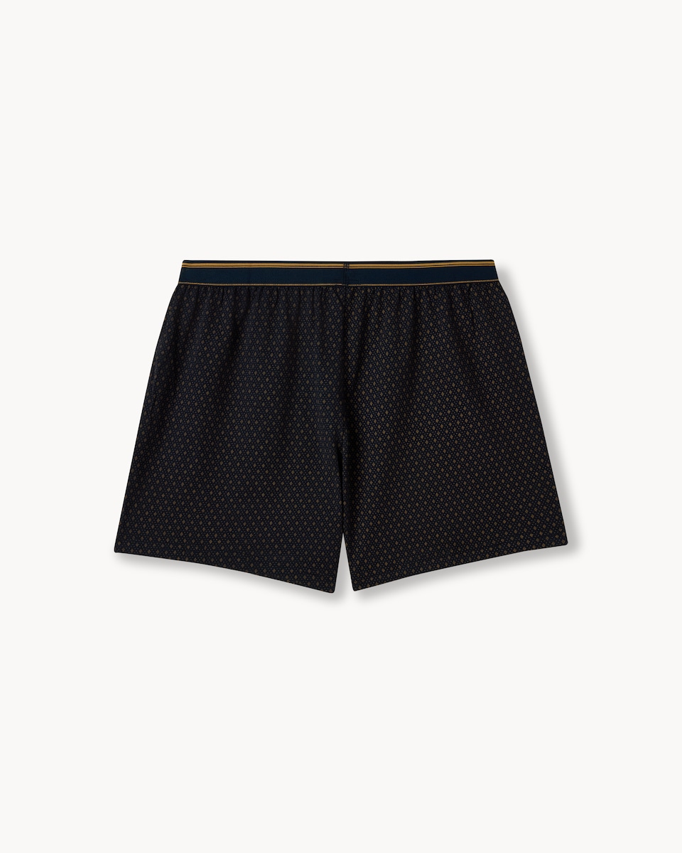image 1 of F&F 3-Pack Pure Cotton Geometric Printed Jersey Boxers in Black