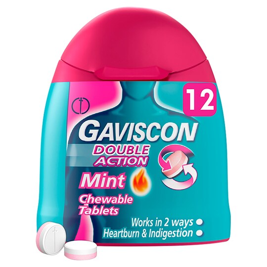 GAVISCON DOUBLE ACTION HANDY PACK MINT X 12 Tesco Groceries