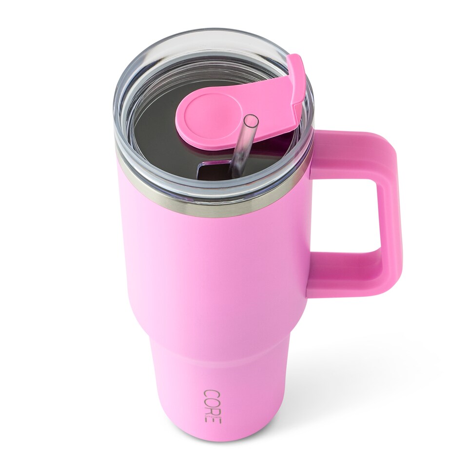 image 1 of Core Kitchen Pink Atlas Tumbler Water Bottle 1.2L