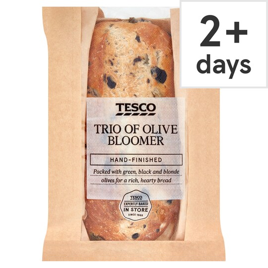 Tesco Trio Of Olive Bloomer 380G Tesco Groceries