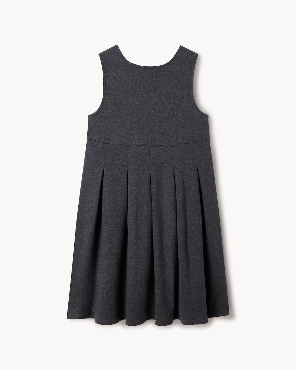 image 1 of F&F School Girls Cotton Rich Pinafore Dress in Grey