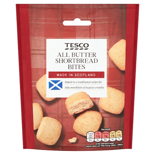 Tesco Scottish Shortbread Bites 125G Tesco Groceries
