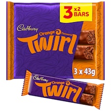 Cadbury Twirl Orange Chocolate Bar 3 pack Multipack 3 x 43g