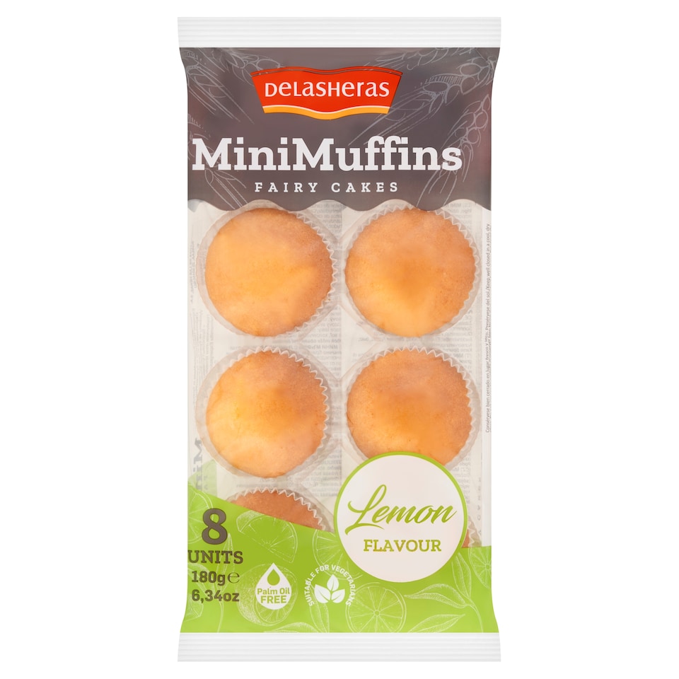 Delasheras 8 Lemon Flavour Fairy Cakes 180G