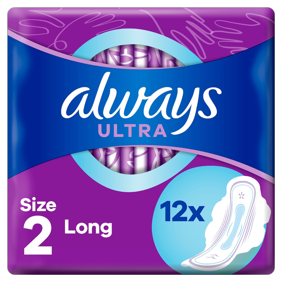 image 1 of Always Ultra Size 2 Long Wings Sanitary Towels 12 Pack
