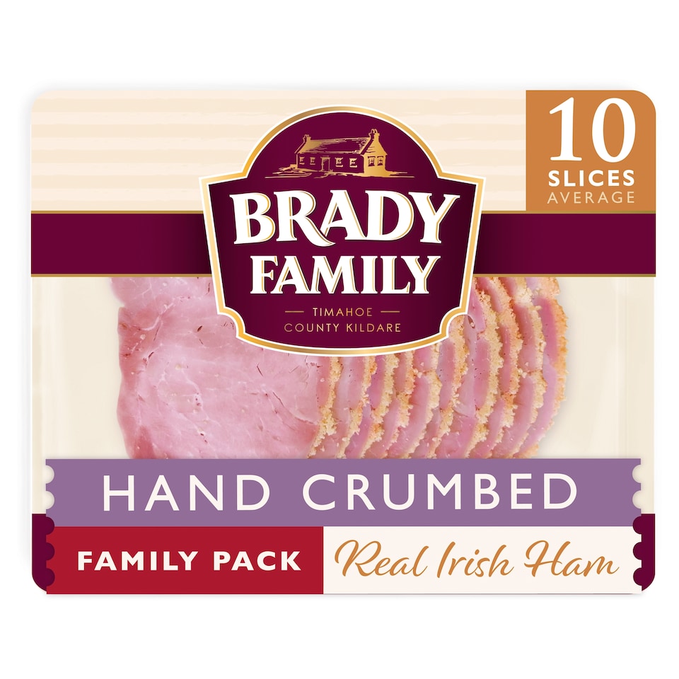 Brady Family Hand Crumbed Irish Ham 10 Slices 120G