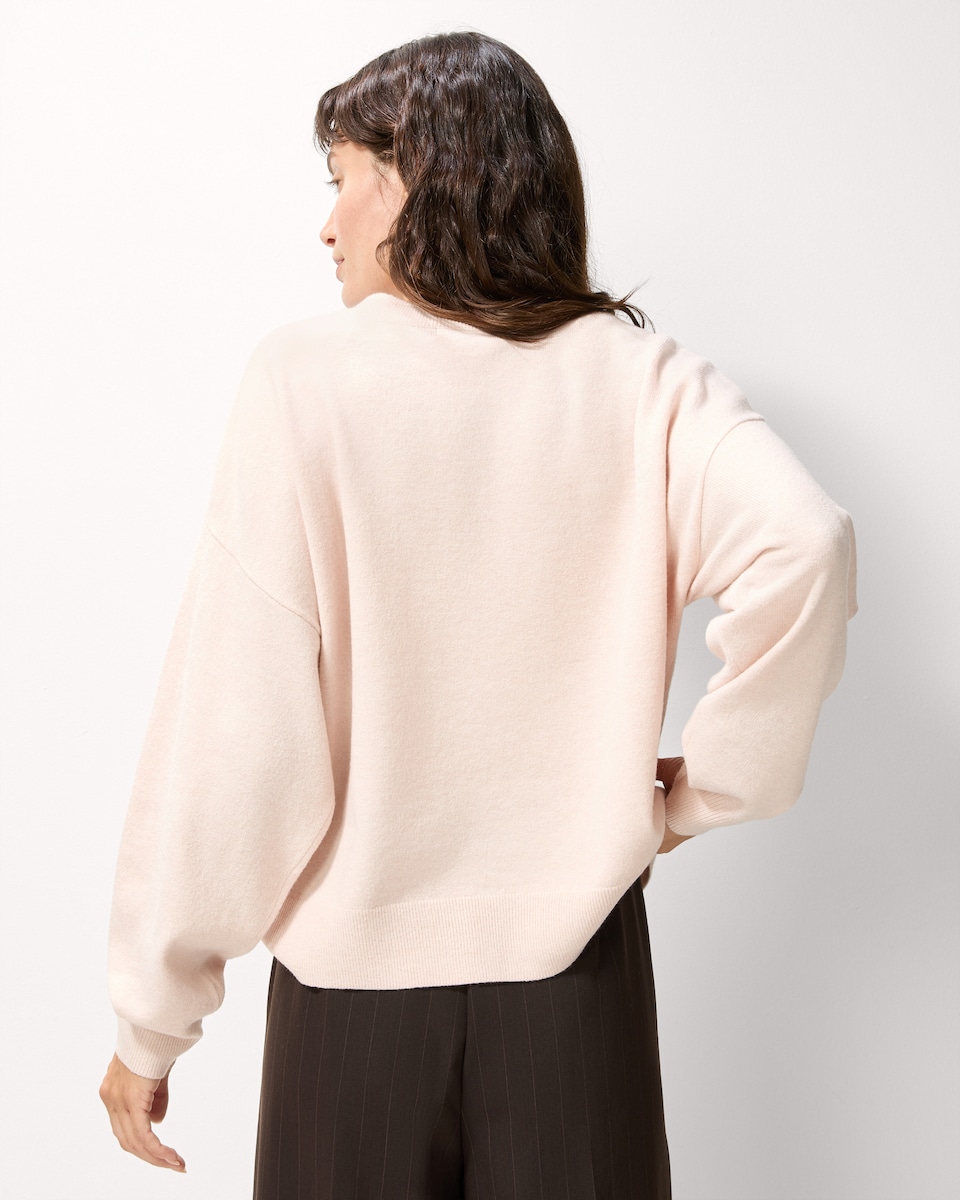 image 1 of F&F V Neck Knitted Jumper in Pink