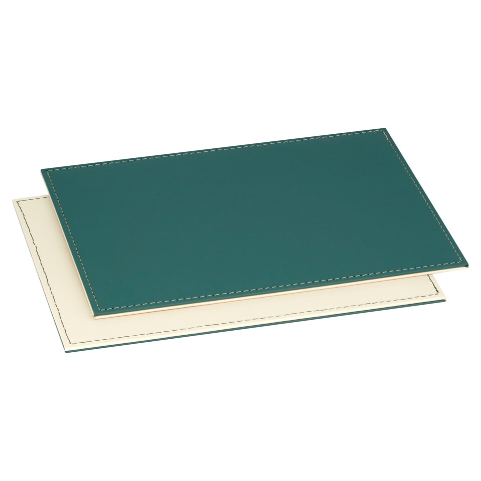 Tesco Faux Leather Sea Green Placemat 4 Pack