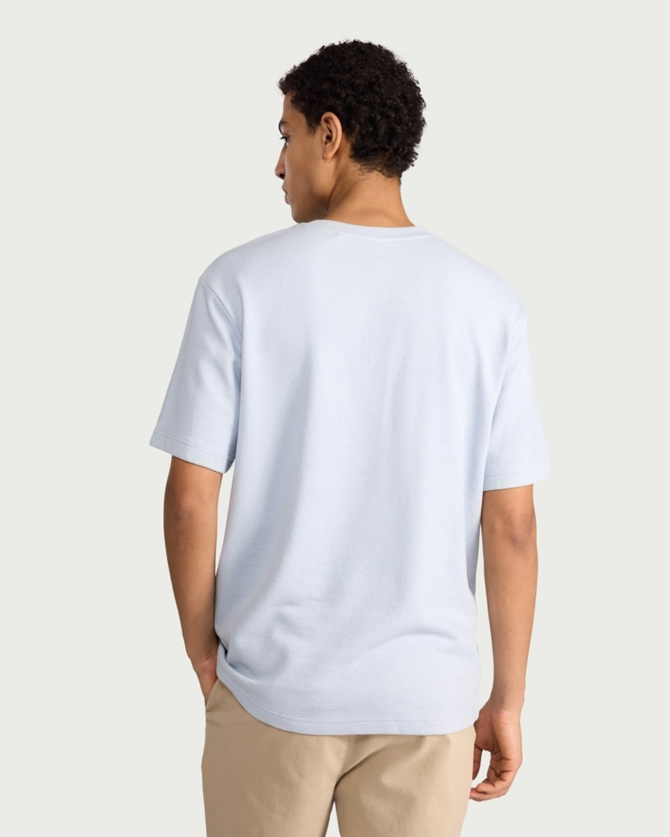 image 1 of F&F Pure Cotton Pocket Oversized Fit T-Shirt in Blue