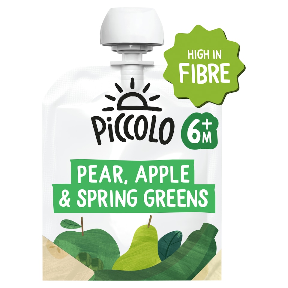 Piccolo Organic Pear Apple & Spring Greens 100G