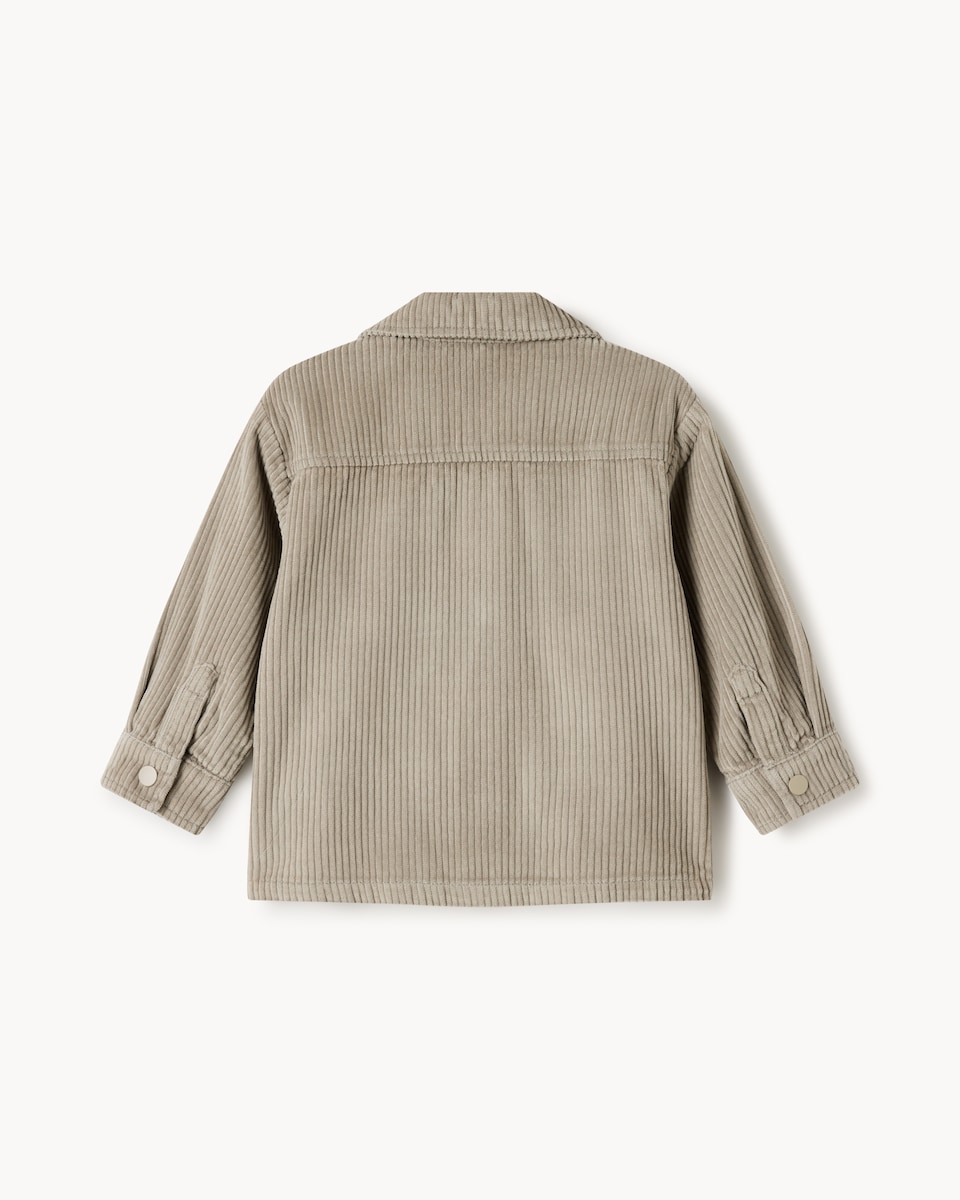 image 1 of F&F Boys Pure Cotton Corduroy Jacket and T-Shirt Set in Stone