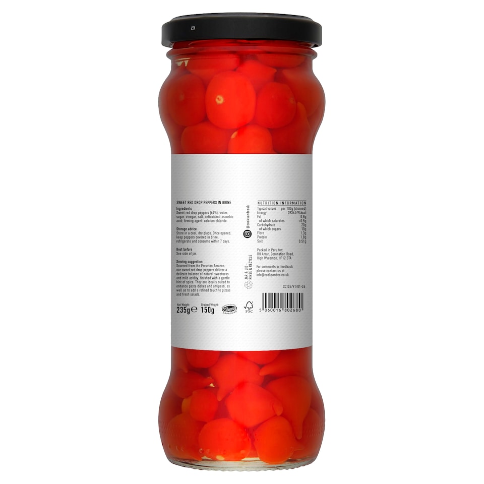 image 1 of Cooks & Co Sweety Drop Peppers 235G