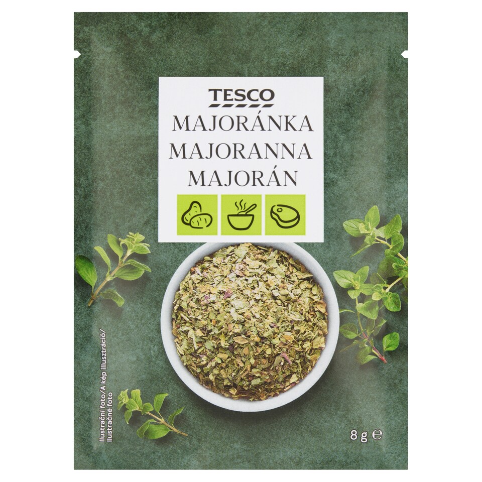 Tesco Majoránka sušená drcená 8g